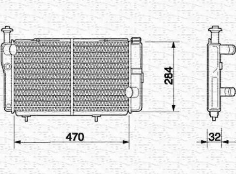 Magneti Marelli 350213597000 - Radiator, engine cooling autospares.lv