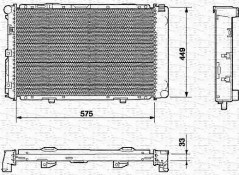 Magneti Marelli 350213543000 - Radiator, engine cooling autospares.lv