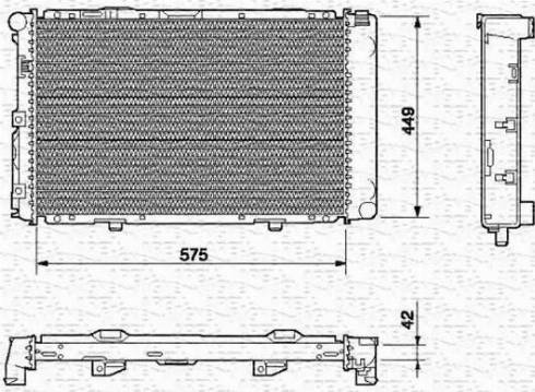 Magneti Marelli 350213542000 - Radiator, engine cooling autospares.lv