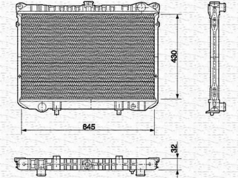 Magneti Marelli 350213555000 - Radiator, engine cooling autospares.lv