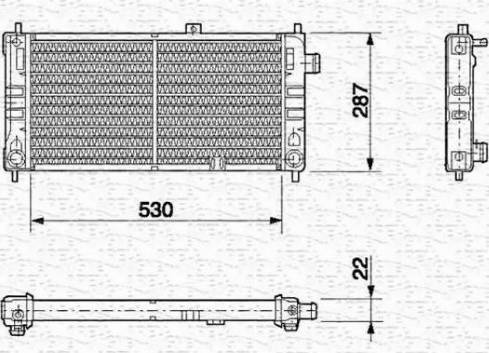 Magneti Marelli 350213561000 - Radiator, engine cooling autospares.lv