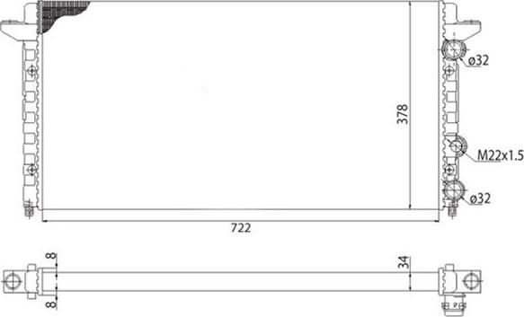 Magneti Marelli 350213502003 - Radiator, engine cooling autospares.lv