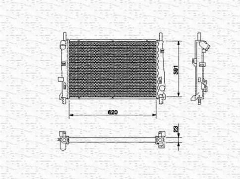 Magneti Marelli 350213510000 - Radiator, engine cooling autospares.lv