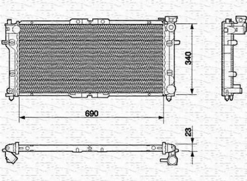 Magneti Marelli 350213518000 - Radiator, engine cooling autospares.lv