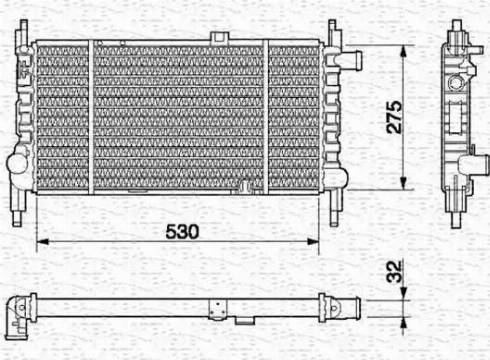 Magneti Marelli 350213589000 - Radiator, engine cooling autospares.lv