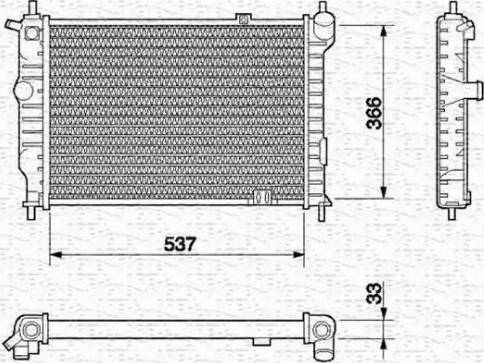 Magneti Marelli 350213584000 - Radiator, engine cooling autospares.lv