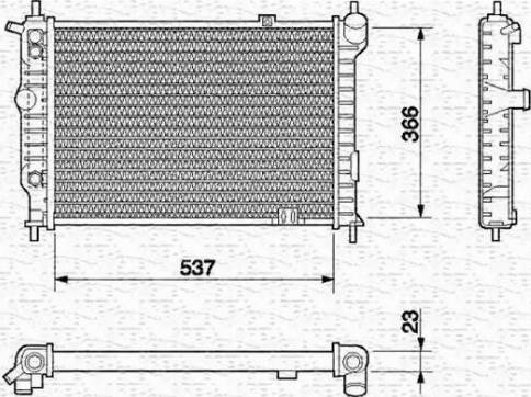 Magneti Marelli 350213586000 - Radiator, engine cooling autospares.lv