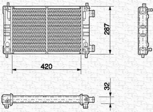 Magneti Marelli 350213580000 - Radiator, engine cooling autospares.lv