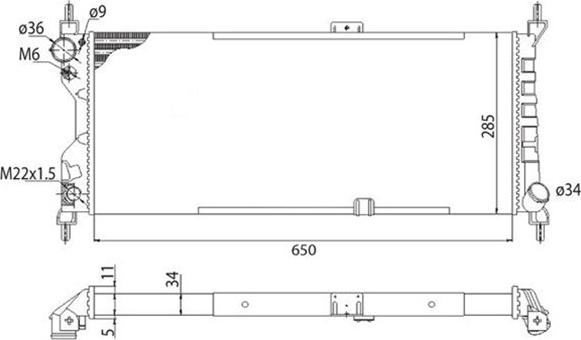 Magneti Marelli 350213588003 - Radiator, engine cooling autospares.lv