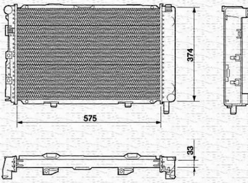 Magneti Marelli 350213539000 - Radiator, engine cooling autospares.lv