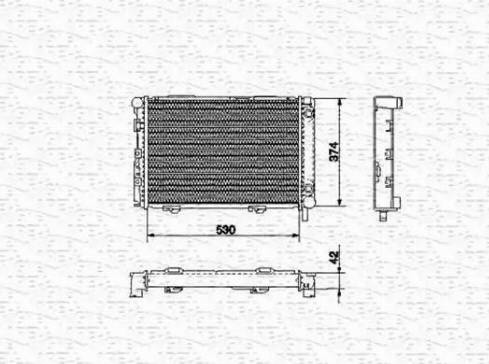 Magneti Marelli 350213530000 - Radiator, engine cooling autospares.lv