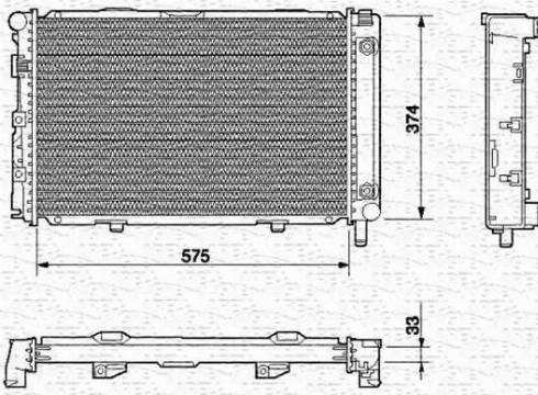 Magneti Marelli 350213538000 - Radiator, engine cooling autospares.lv