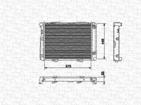 Magneti Marelli 350213533000 - Radiator, engine cooling autospares.lv