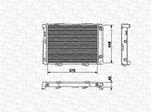 Magneti Marelli 350213532000 - Radiator, engine cooling autospares.lv