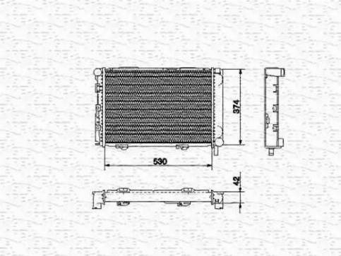 Magneti Marelli 350213529000 - Radiator, engine cooling autospares.lv