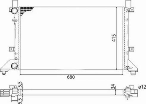 Magneti Marelli 350213521003 - Radiator, engine cooling autospares.lv