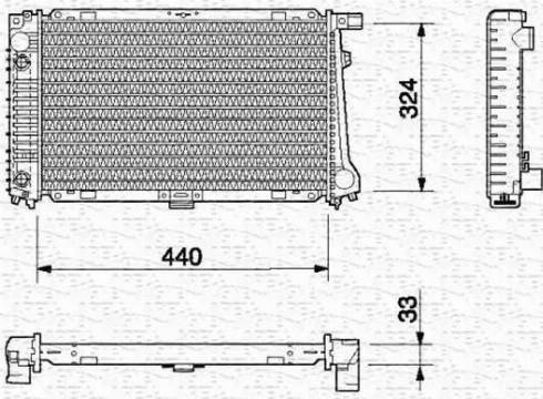 Magneti Marelli 350213696000 - Radiator, engine cooling autospares.lv