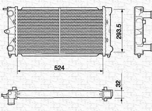 Magneti Marelli 350213645000 - Radiator, engine cooling autospares.lv