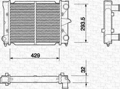 Magneti Marelli 350213646000 - Radiator, engine cooling autospares.lv