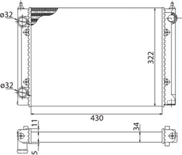 Magneti Marelli 350213646003 - Radiator, engine cooling autospares.lv