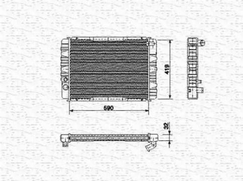 Magneti Marelli 350213656000 - Radiator, engine cooling autospares.lv