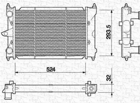 Magneti Marelli 350213652000 - Radiator, engine cooling autospares.lv