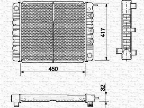 Magneti Marelli 350213664000 - Radiator, engine cooling autospares.lv