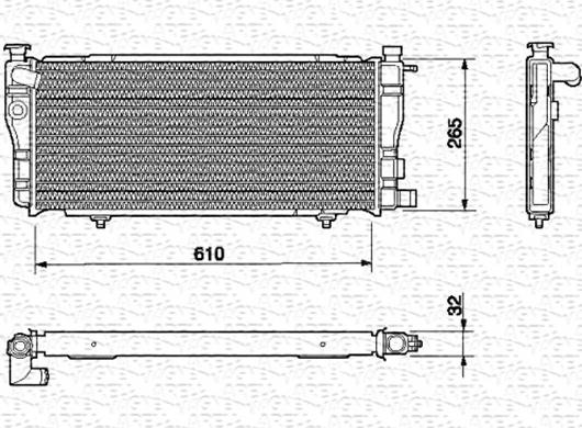 Magneti Marelli 350213604000 - Radiator, engine cooling autospares.lv