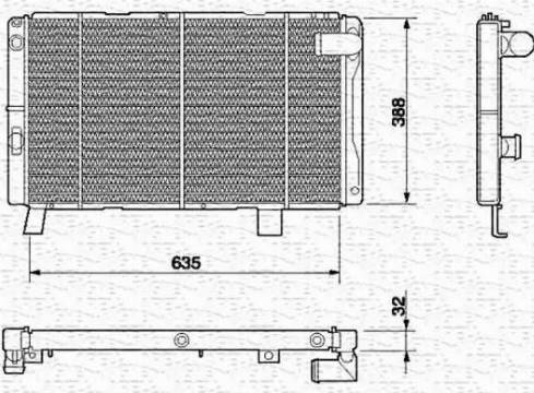 Magneti Marelli 350213606000 - Radiator, engine cooling autospares.lv