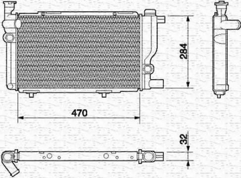 Magneti Marelli 350213607000 - Radiator, engine cooling autospares.lv