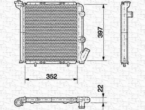 Magneti Marelli 350213614000 - Radiator, engine cooling autospares.lv