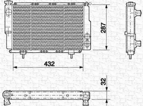 Magneti Marelli 350213610000 - Radiator, engine cooling autospares.lv