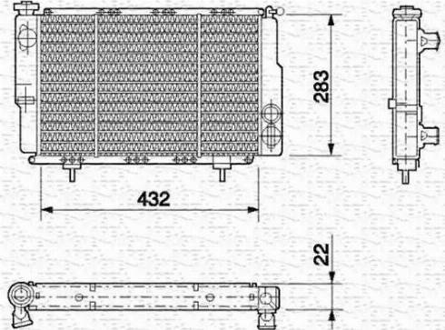 Magneti Marelli 350213611000 - Radiator, engine cooling autospares.lv