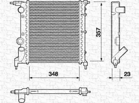 Magneti Marelli 350213618000 - Radiator, engine cooling autospares.lv