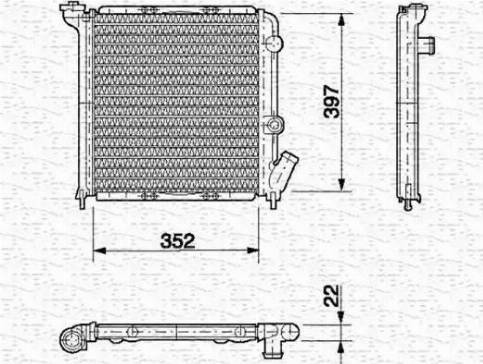 Magneti Marelli 350213613000 - Radiator, engine cooling autospares.lv