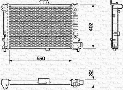 Magneti Marelli 350213634000 - Radiator, engine cooling autospares.lv