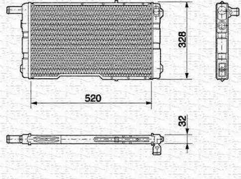 Magneti Marelli 350213635000 - Radiator, engine cooling autospares.lv