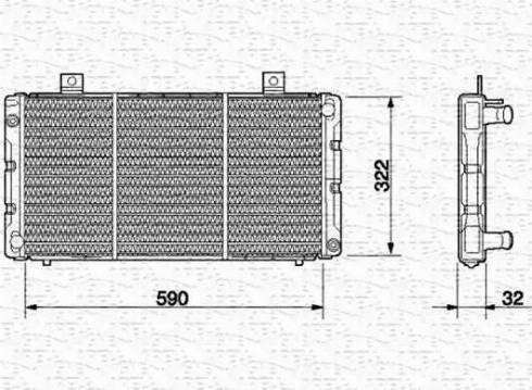 Magneti Marelli 350213629000 - Radiator, engine cooling autospares.lv