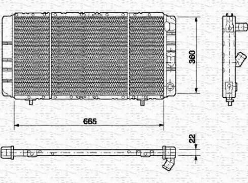 Magneti Marelli 350213624000 - Radiator, engine cooling autospares.lv