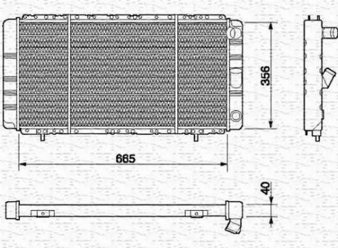 Magneti Marelli 350213626000 - Radiator, engine cooling autospares.lv