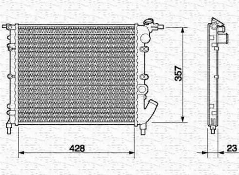 Magneti Marelli 350213621000 - Radiator, engine cooling autospares.lv