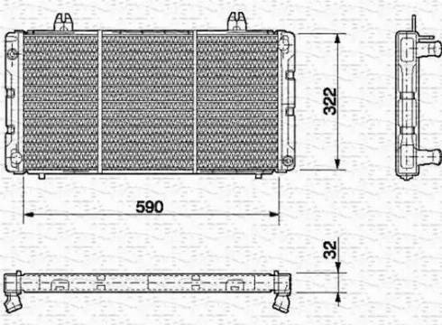 Magneti Marelli 350213628000 - Radiator, engine cooling autospares.lv