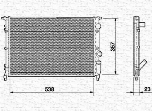 Magneti Marelli 350213623000 - Radiator, engine cooling autospares.lv