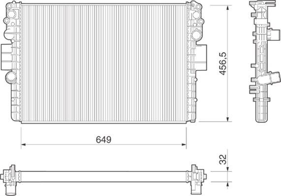 Magneti Marelli 350213016000 - Radiator, engine cooling autospares.lv