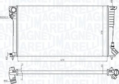 Magneti Marelli 350213199700 - Radiator, engine cooling autospares.lv