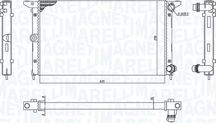 Magneti Marelli 350213194900 - Radiator, engine cooling autospares.lv