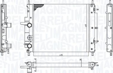 Magneti Marelli 350213194300 - Radiator, engine cooling autospares.lv