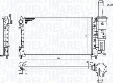 Magneti Marelli 350213194200 - Radiator, engine cooling autospares.lv