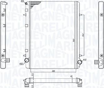 Magneti Marelli 350213195900 - Radiator, engine cooling autospares.lv