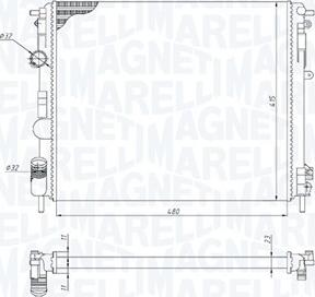 Magneti Marelli 350213195200 - Radiator, engine cooling autospares.lv